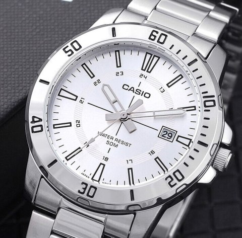 Zegarek Męski Casio MTP-VD01D-7CVUDF (zd185k) + BOX Zegarek Męski Casio MTP-VD01D-7CVUDF (zd185k) + BOX